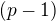 $(p-1)$