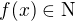 $f(x)\in\rm{N}$