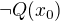 $\neg Q(x_0)$