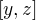 $[y, z]$