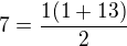 kopírovat do textarea $7=\frac{1(1+13)}{2}$