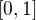 $\left[0, 1\right]$