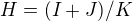 $H=(I+J)/K$