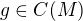 $g\in C(M)$