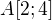 $A[2;4]$