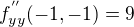 $f_{yy}^{''}(-1,-1)=9$