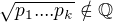 $\sqrt {p_1. ...p_k}\notin \mathbb{Q}$