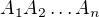 $A_1A_2\ldots A_n$