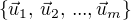 $\{\vec{u}_1,\, \vec{u}_2,\, ...,\vec{u}_m\}$