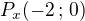 kopírovat do textarea $P_x(-2\,;\,0)$