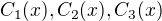 $C_1(x),C_2(x),C_3(x)$