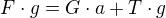kopírovat do textarea $F\cdot g=G\cdot a + T\cdot g \,\ $