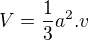 kopírovat do textarea $V=\frac{1}{3}a^{2}.v$