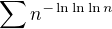 $\sum n^{-\ln\ln\ln n}$