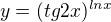 $y = (tg2x)^{lnx}$