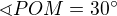 $\sphericalangle POM=30^\circ $