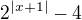 $2^{|x+1|}-4$