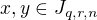 $x,y\in J_{q,r,n}$