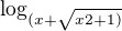 $\log_{(x+\sqrt{x2+1)}}$