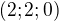 $(2; 2; 0)$