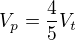 $V_p=\frac{4}{5}V_t$