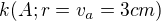 $k(A; r=v_{a}=3 cm)$