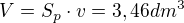 kopírovat do textarea $V=S_p\cdot v=3,46 dm^3$