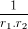 $\frac{1}{r_1.r_2}$