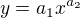 $y=a_1x^{a_2}$