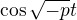 $\cos \sqrt{-p}t$