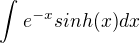 kopírovat do textarea $\int_{}^{}e^{-x}sinh(x)dx$