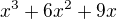 $x^{3}+6x^2+9x$