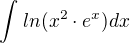 kopírovat do textarea $\int_{}^{}ln(x^{2}\cdot e^{x})dx$