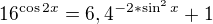 $16^{\cos 2x}=6,4^{-2*\sin ^{2}x}+1$