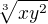 $\sqrt[3]{xy^2}$