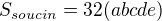 kopírovat do textarea $S_{soucin}=32(abcde)$