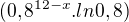 $(0,8^{12-x}.ln0,8)$