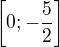 $\[0;-\frac52\]$