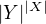 $|Y|^{|X|}$