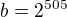 kopírovat do textarea $b=2^{505}$