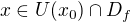 $x \in U(x_0) \cap D_f$