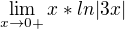 $\lim_{x\to0+}x*ln|3x|$