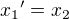 ${x_1}'= x_2$
