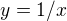 $y=1/x$
