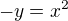 $-y=x^2$