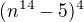 $(n^{14}-5)^{4}$