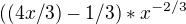 $((4x/3)-1/3)*x^{-2/3}$