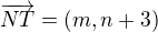 $\overrightarrow{NT}=(m, n+3)$