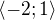 $\langle-2;1\rangle$