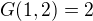 $G(1,2)=2$
